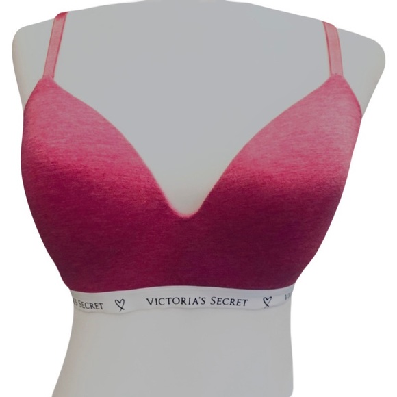 NWOT Victoria’s Secret Logo Band Wireless T-Shirt Bra 34DD (E) - Picture 2 of 5